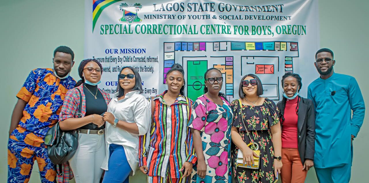 Members of Purple Shelves at the Special Correctional Centre for Boys in Oregun, Lagos