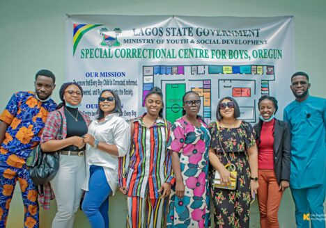 Members of Purple Shelves at the Special Correctional Centre for Boys in Oregun, Lagos